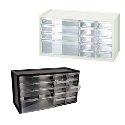 14-Drawer Plastic Storage Cabinet 1/Each - AmeriCan Goods 