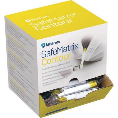 SafeMatrix Bands Contour Narrow, 4.5mm, 50/Box, Yellow,  - Medicom 
