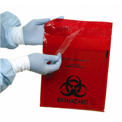 Mini Infectious Waste Bags, Adhesive, 200/Bx - AmeriCan Goods 