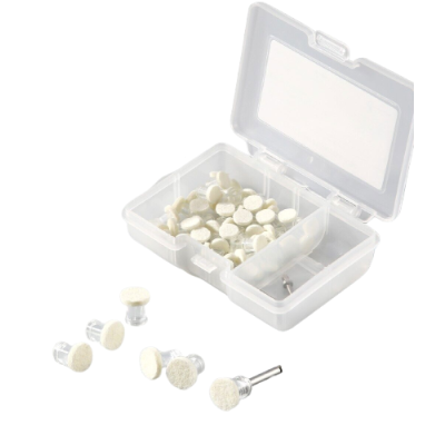 Dental Super Buff Discs Kit 52/pk Snap-On Dental Polishing Discs & Mandrels Paste-Impregnated Discs